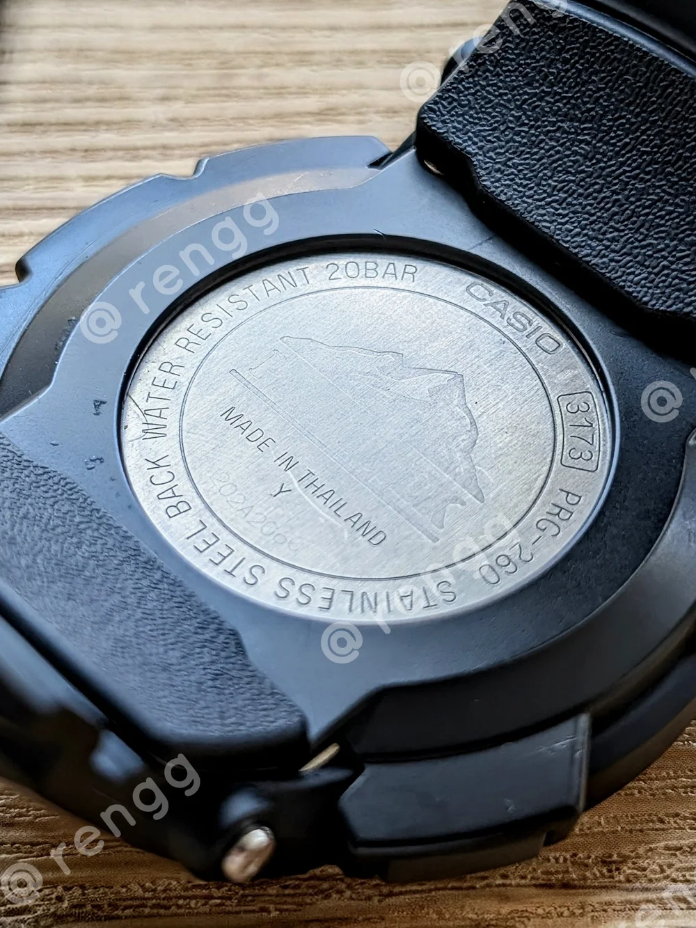 Casio Pro Trek Digital Compass Watch - Black & Silver with Orange Accents